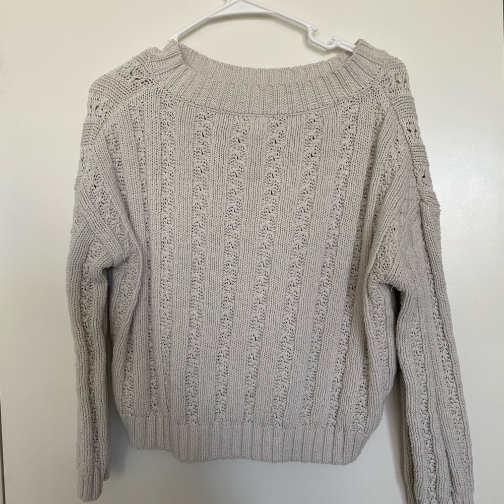 Cropped knit sweater